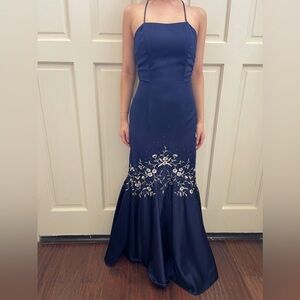 Vintage Formal Navy Gown